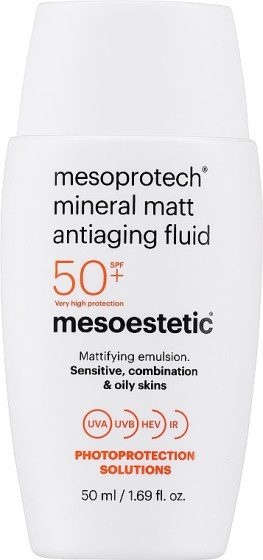 Mesoestetic Mineral Matt Antiaging Fluid SPF50 - Мінеральний матуючий флюїд для жирної шкіри