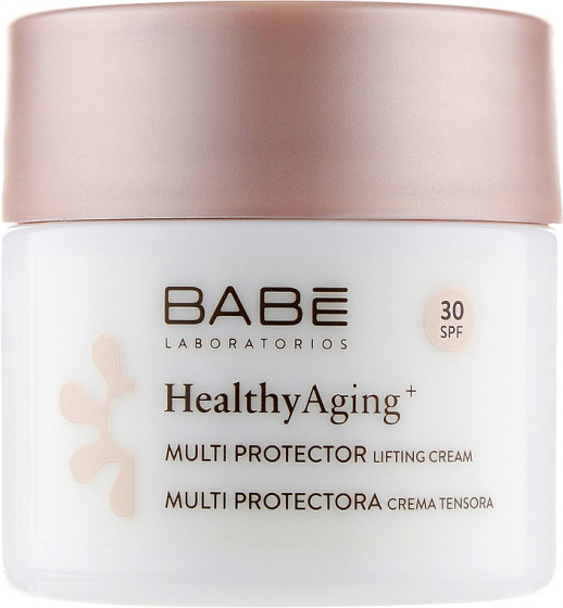 Babe Laboratorios Healthy Aging Multi Protector Lifting Cream - Мультизахисний денний ліфтинг крем з DMAE та SPF 30