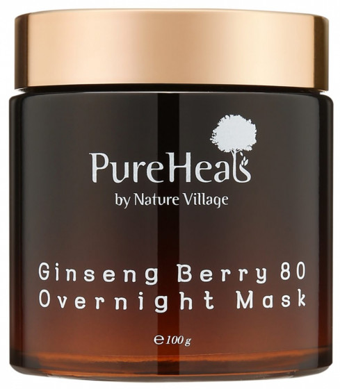PureHeal's Ginseng Berry 80 Overnight Mask - Енергізуюча нічна маска з екстрактом ягід женьшеню