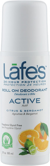 Lafe's Roll On Deodorant Active Citrus & Bergamot - Роликовий дезодорант "Цитрус і бергамот"