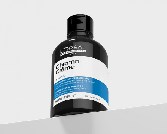 L'Oreal Professionnel Serie Expert Chroma Creme Blue Dyes Professional Shampoo - Шампунь для нейтралізації помаранчевих відтінків світло-коричневого волосся - 1