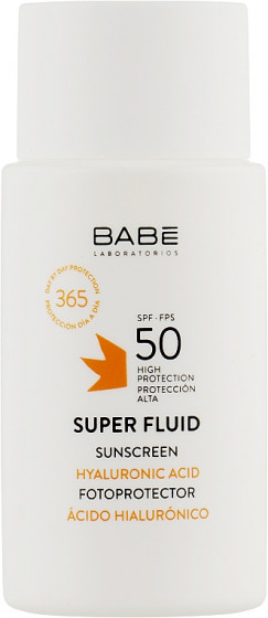 Babe Laboratorios Sun Protection Super Fluid SPF 50 - Сонцезахисний супер флюїд SPF 50 для всіх типів шкіри