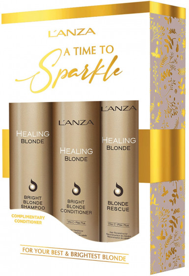 L'anza Healing Blonde Holiday Trio Box - Подарунковий набір для світлого і освітленого волосся