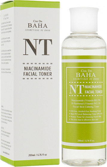 Cos De BAHA Niacinamide 5% Facial Toner - Тонер для проблемної шкіри з ніацинамідом - 1