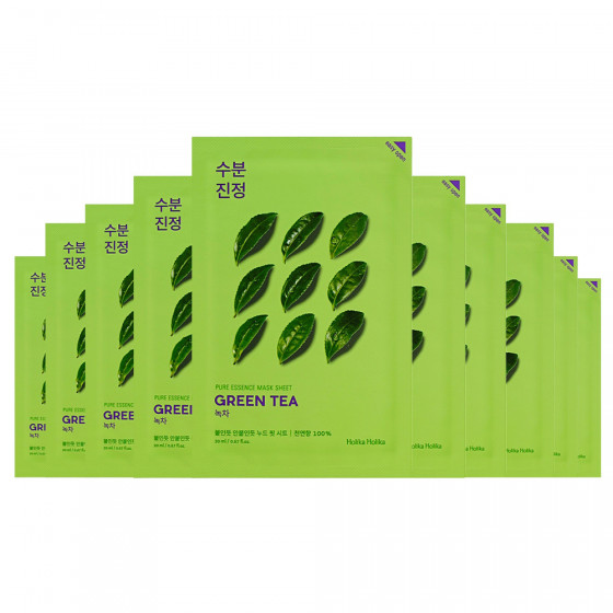 Holika Holika Pure Essence Mask Sheet Green Tea - Тканинна маска з екстрактом зеленого чаю - 1