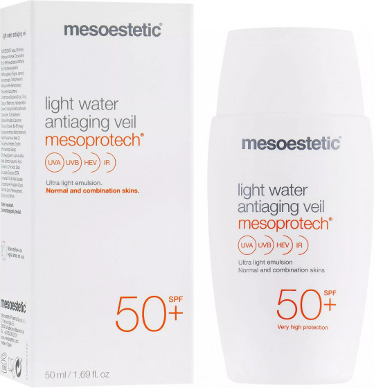 Mesoestetic Light Water Antiaging Veil SPF50+ - Сонцезахисна антивікова сироватка "Вуаль" - 1