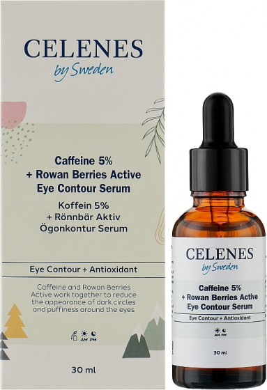 Celenes Caffeine 5% + Rowan Berries Active Eye Contour Serum - Активна сироватка для шкіри навколо очей - 1