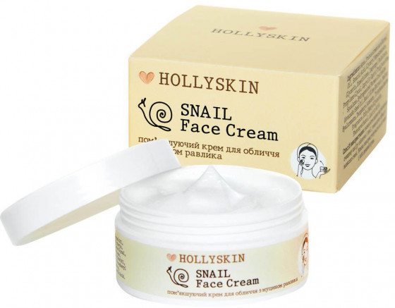 Hollyskin Snail Face Cream - Пом'якшуючий крем для обличчя з муцином равлика