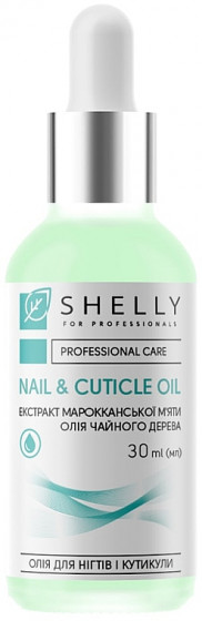 Shelly Nail & Cuticle Oil with Moroccan Mint Extract and Tea Tree Oil - Олія для нігтів та кутикули з екстрактом марокканської м'яти та олією чайного дерева