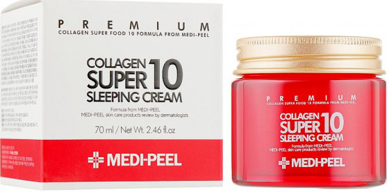 Medi-Peel Collagen Super 10 Sleeping Cream - Омолоджуючий нічний крем для обличчя з колагеном - 1