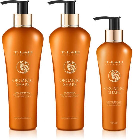 T-LAB Professional Organic Shape Duo Shampoo - Дуо-шампунь для розгладження та живлення волосся - 3