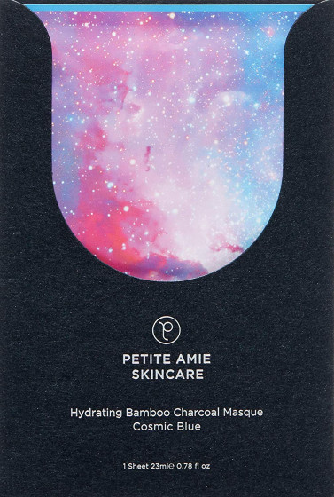 Petite Amie Hydrating Bamboo Charcoal Masque, Cosmic Blue - Вугільна маска для обличчя "Заспокійлива"