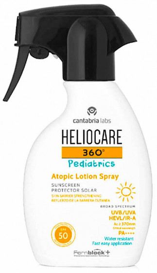 Cantabria Heliocare 360º Pediatrics Atopic Lotion Spray SPF50 - Дитячий сонцезахисний лосьйон для атопічної шкіри