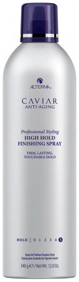 Alterna Caviar Anti-Aging Professional Styling High Hold Finishing Spray - Лак для волосся сильної фіксації з екстрактом чорної ікри