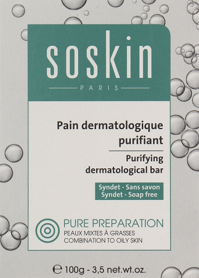 Soskin Purifying Dermatological Bar - Очищувальний дерматологічний засіб - 1