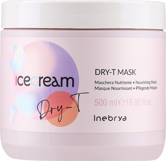 Inebrya Ice Cream Dry-T Mask - Маска для сухого, фарбованого та кучерявого волосся