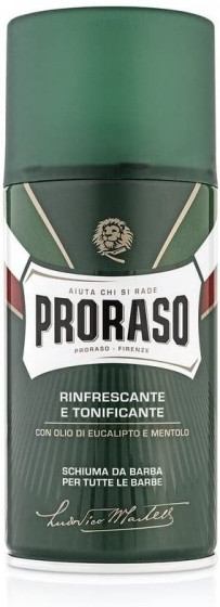 Proraso Green Line Refreshing Shaving Foam - Освіжаюча і тонізуюча піна для гоління