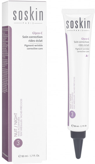 Soskin Pigment-Wrinkle Corrective Care Glyco-C - Крем-флюїд для обличчя проти зморшок та пігментації - 2