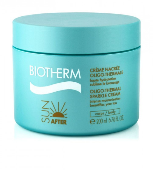 Biotherm After Sun Oligo-Thermal Sparkle Cream - Крем для тіла після засмаги, що закріплює загар, зволожуючий, що надає сяйво шкірі