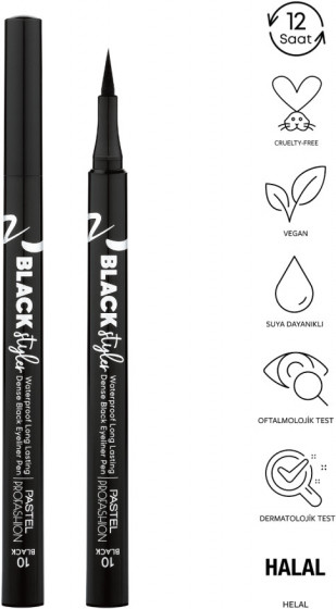 Pastel Profashion Black Styler Pen - Підводка-фломастер для повік - 2