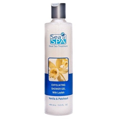 Sea of SPA Exfoliating Shower Gel With Loofah - Відлущуючий гель для душу з люфою (Vanilla & Patchouli)