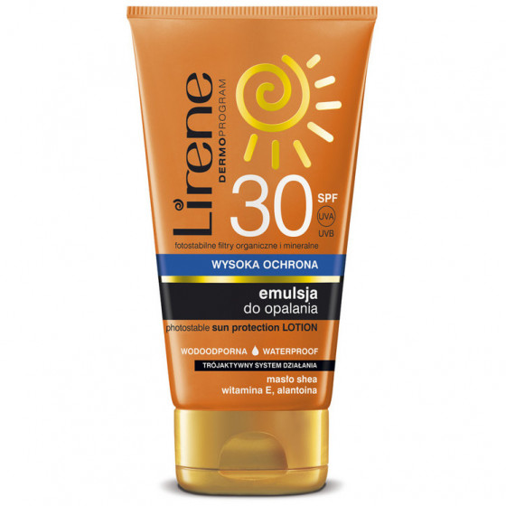 Lirene Sun Care Moisturizing Balm SPF30 - Водостійкий лосьйон для засмаги SPF30