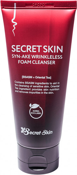 Secret Skin Syn-Ake Wrinkless Foam Cleanser - Пінка для вмивання з пептидом зміїної отрути