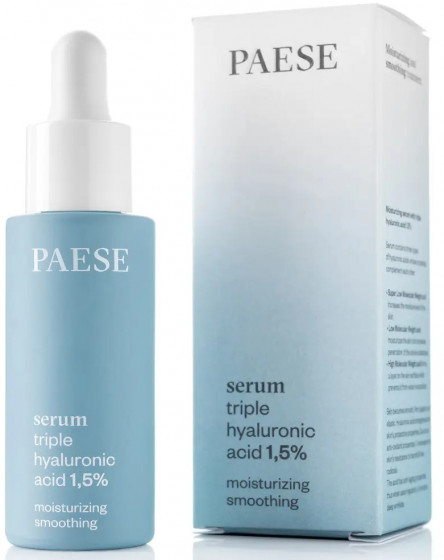 Paese Hyaluronic Acid 1.5% Triple Serum - Гіалуронова сироватка для обличчя - 1