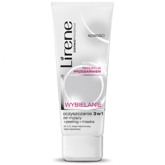 Lirene Whitening 3 in 1 Gel+Peeling+Mask - Очищення 3 в 1 «Гель + Пілінг + Маска»