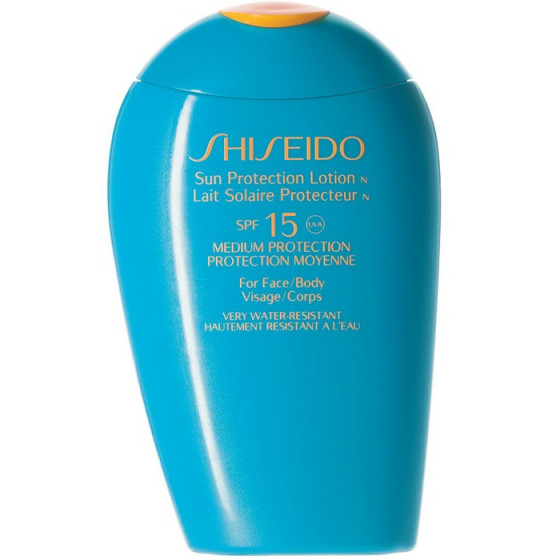 Shiseido Sun Protection Lotion N - Лосьйон сонцезахисний для обличчя і тіла водостійкий SPF 15