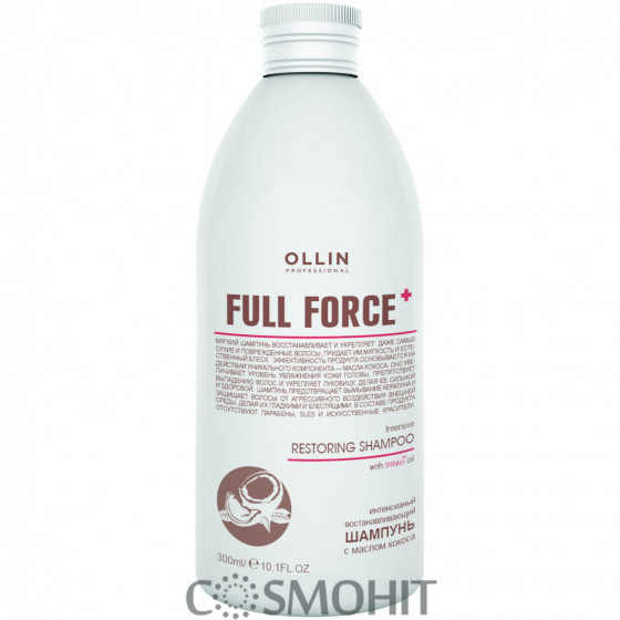 OLLIN Full Force Intensive Restoring Shampoo - Інтенсивний відновлюючий шампунь з олією кокоса