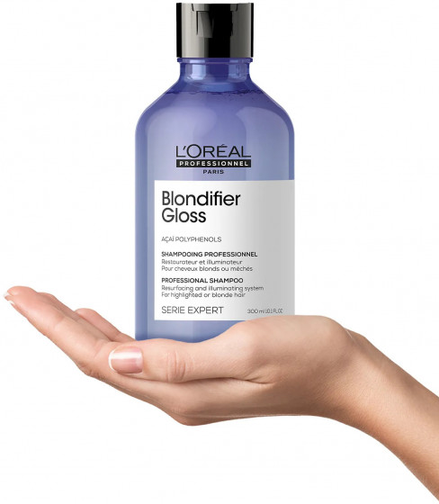 L'Oreal Professionnel Serie Expert Blondifier Gloss Shampoo - Шампунь для сяйва освітленого волосся - 1