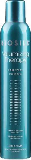 BioSilk Volumizing Therapy Hairspray Strong Hold - Лак для волосся сильної фіксації