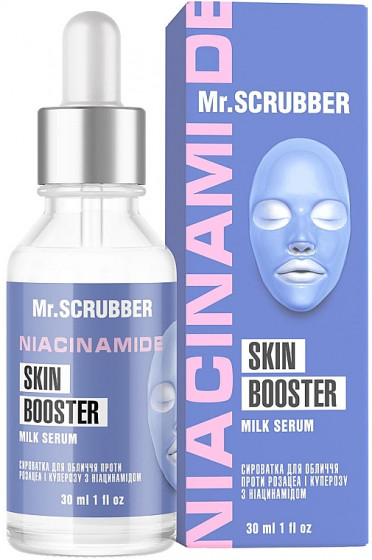 Mr.Scrubber Face ID. Niacinamide Skin Booster Milk Serum - Сироватка для обличчя проти розацеа та куперозу, з ніацинамідом