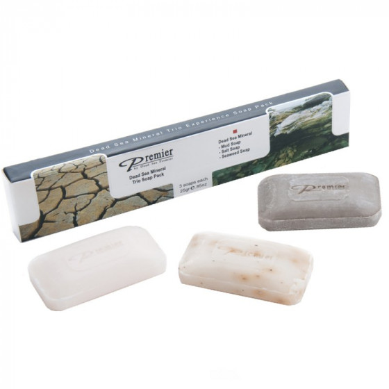 Premier Dead Sea Mineral Trio Soap Pack - Потрійний набір мила на основі мінералів Мертвого моря