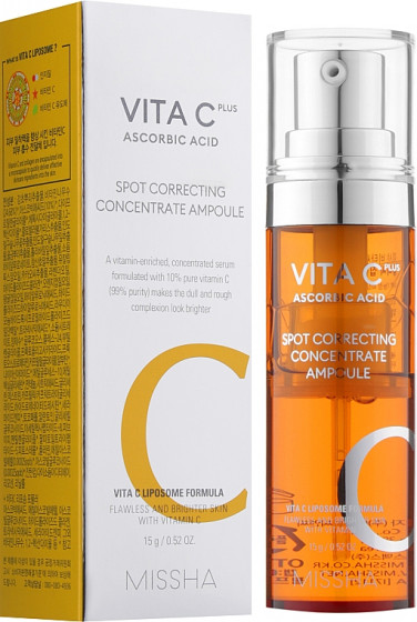 Missha Vita C Plus Spot Correcting Concentrate Ampoule - Сироватка для обличчя з вітаміном С - 1