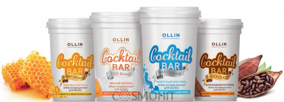 OLLIN Cocktail Bar Hair Cream Conditioner Honey Shake - Крем-кондиціонер для гладкості волосся "Медовий коктейль" - 1