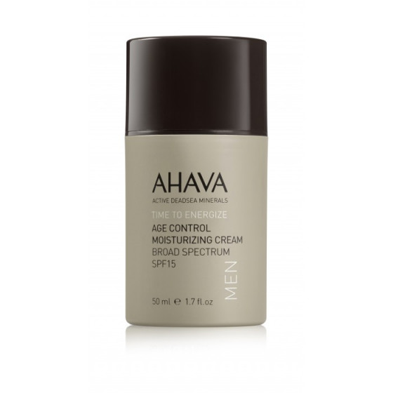 Ahava Men Age Control Moisturizing Cream SPF 15 - Крем омолоджуючий зволожуючий для чоловіків SPF15