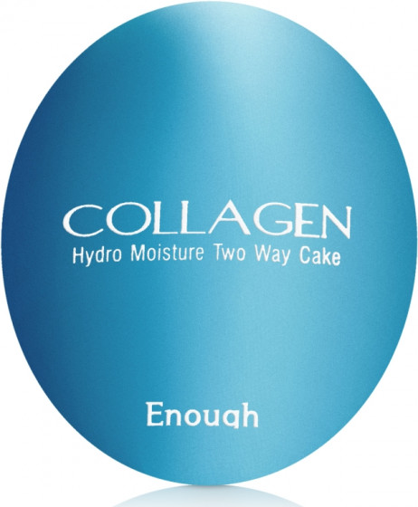 Enough Collagen Hydro Moisture Two Way Cake SPF25 PA++ - Зволожуюча колагенова пудра для обличчя зі змінним блоком - 3