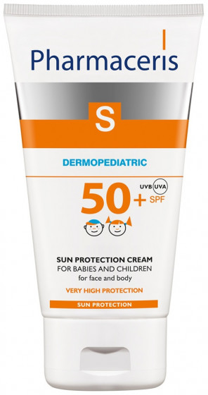 Pharmaceris S Broad Spectrum Sun Protect Cream SPF50+ - Сонцезахисний дитячий крем для шкіри обличчя і тіла