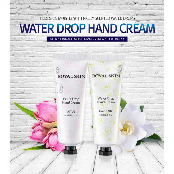 Royal Skin Water Drop Hand Cream Lotus - Зволожуючий крем для рук "Лотос" - 3