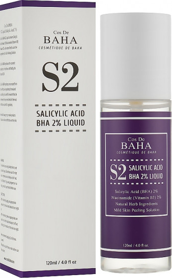 Cos De BAHA Salicylic Acid BHA 2% Liquid - Тонер для лікування акне та звуження пор