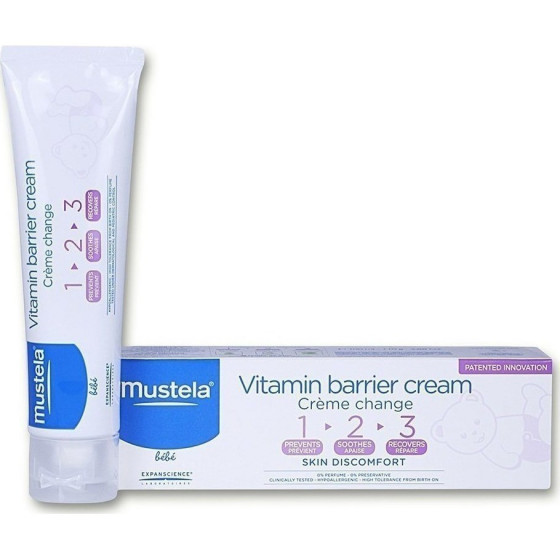 Mustela Vitamin Barrier Cream 1 2 3 - Вітамінізірований захисний крем під підгузник