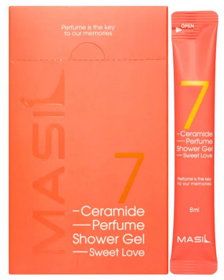 Masil 7 Ceramide Perfume Shower Gel Sweet Love - Гель для душу з керамідами з ароматом ірису