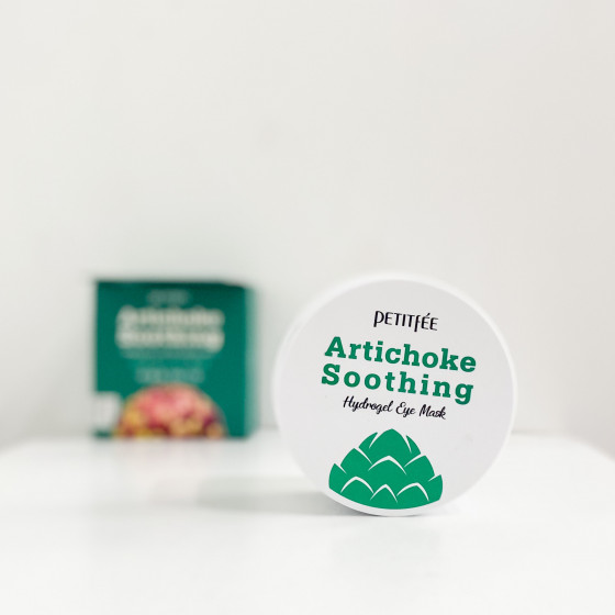 Petitfee & Koelf Artichoke Soothing Eye Mask - Гідрогелеві заспокійливі патчі для шкіри навколо очей з екстрактом артишоку - 5