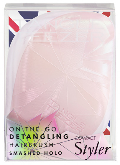 Tangle Teezer Compact Styler Smashed Holo Pink - Гребінець для волосся - 4