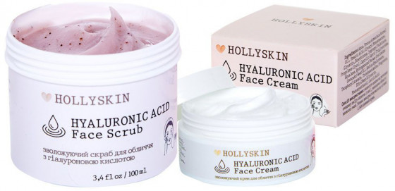 Hollyskin Hyaluronic Acid Face Scrub - Скраб для обличчя з гіалуроновою кислотою - 1