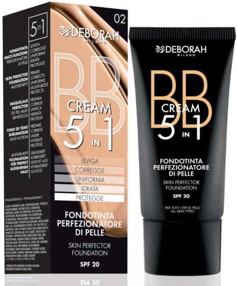 Deborah BB 5-in-1 Foundation SPF20 - Тональний крем із зволожуючим ефектом SPF20