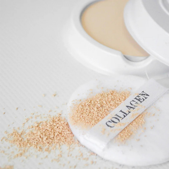 Enough Collagen Hydro Moisture Two Way Cake SPF25 PA++ - Зволожуюча колагенова пудра для обличчя зі змінним блоком - 2