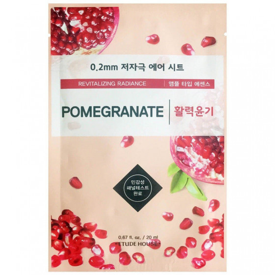 Etude House Therapy Air Pomegranate - Ультратонка маска для обличчя з екстрактом граната